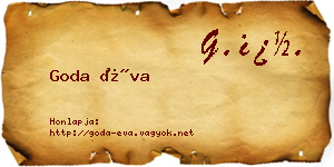 Goda Éva névjegykártya